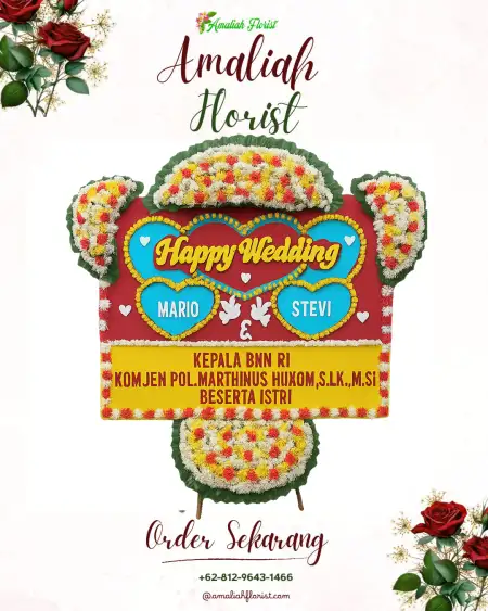 Papan Bunga Pernikahan Budiharja